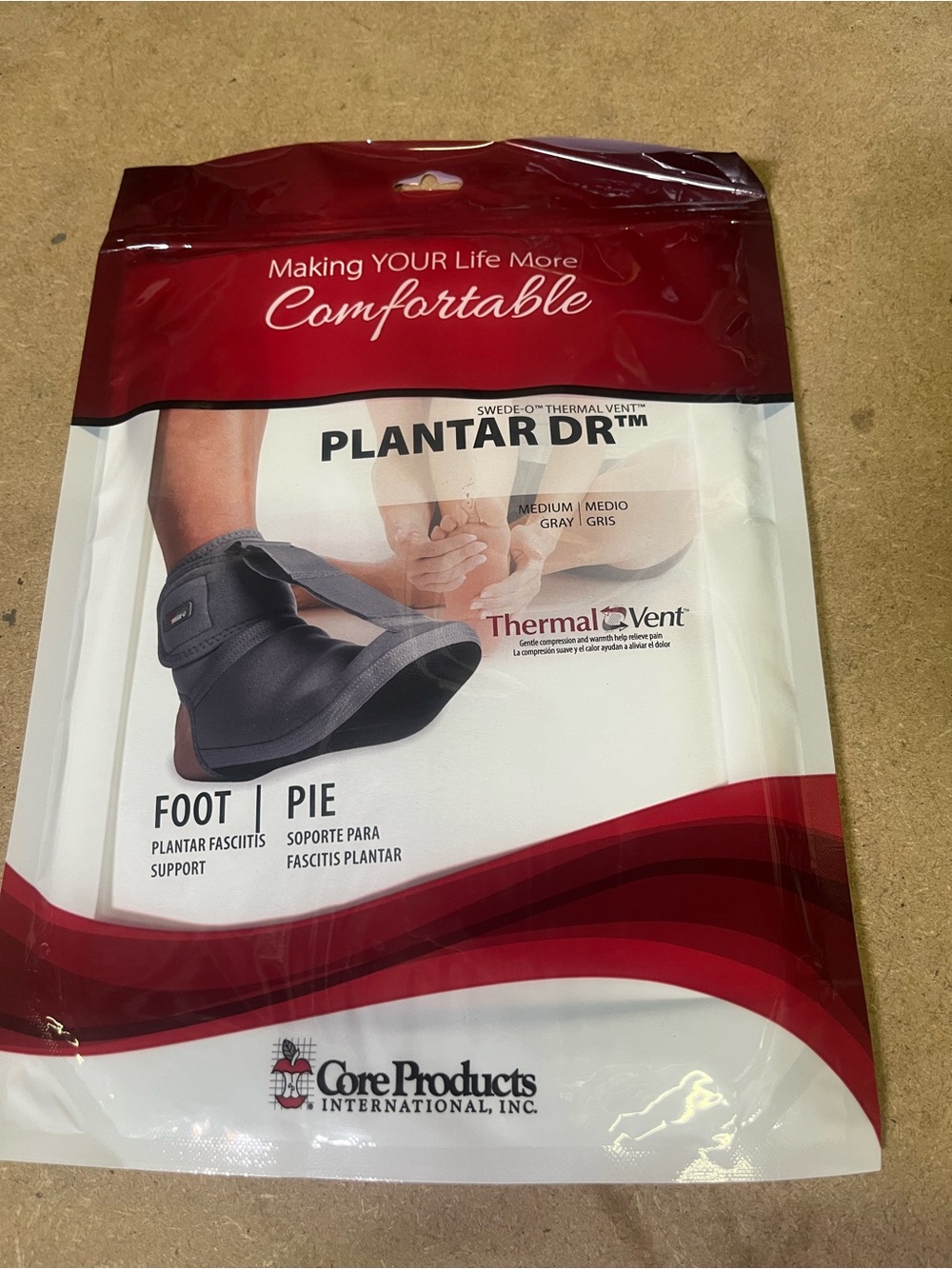 Plantar DR Thermal Vent Foot Brace - Gray by